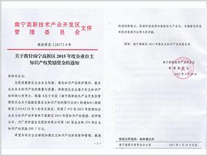 邁世獲南寧高新區自主知識產(chǎn)權獎勵