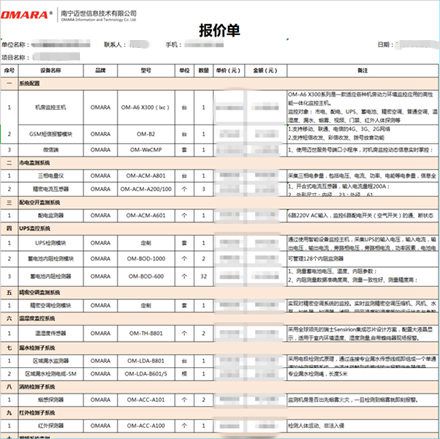 個(gè)性化設計的移動(dòng)數據機房動(dòng)環(huán)監控配置清單